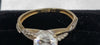 9ct Yellow And White Gold Ring With cubic zirconia Stones - 1.5G - Size M. Hallmarked