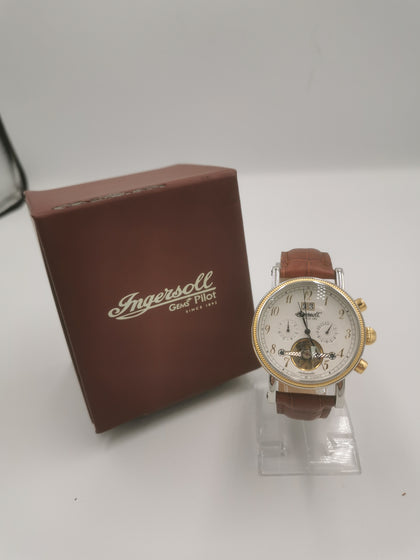 Ingersoll IN4701 Men's Watch, Automatic, Stainless Steel Case, Genuine Leather Strap, with Official Ingersoll Box