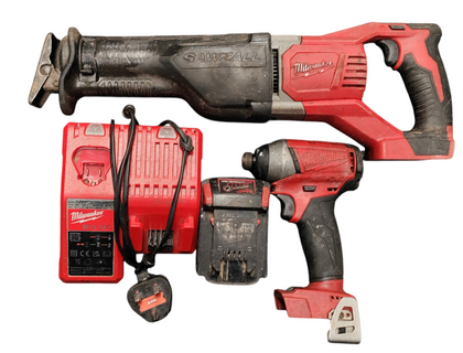 Milwaukee M18 FID Imp Driver & Milwaukee M18BSX Heavy Duty Sawzall