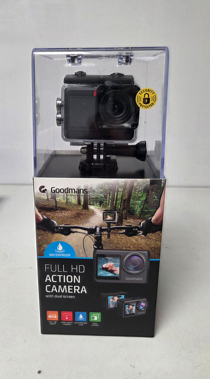 * Collection Only * Goodmans Full Hd Action Camera-dual Screen ,waterproof  unopened Like new