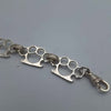925 Sterling Silver Knuckle Duster Link Bracelet – 9" Long – 27.94 Grams – Albert Clasp **BRAND NEW**