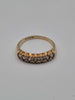 9ct Yellow Gold Ring With CZ Stones - Size Q - 2.25 Grams