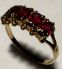9CT Gold Ring with Pink Stones Size O 1/2