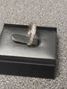 Silver Ring With Clear Stones Size-K