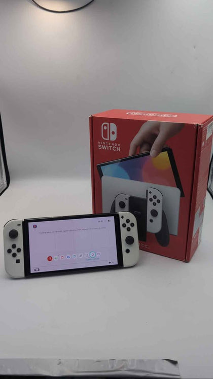 · Nintendo Switch OLED 64GB Gaming Console - White Joy Cons - Boxed With Dock & Charger