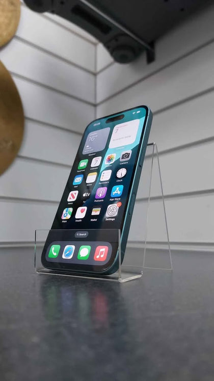 PRE OWNED, APPLE IPHONE 16,128GB, TEAL, UNLOCKED, NO BOX, BATTERY HEALTH 100%