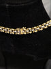 Beautiful 9ct Yellow And White Gold Panther Link Chain - 24.80G - 16" - Hallmarked