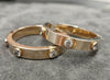 9ct Yellow Gold "Love Hoop" Earrings With CZ