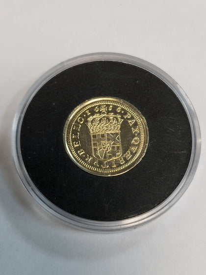 Oliver Cromwell 1656 Broad Coin - 9ct Gold - 3.21g