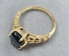 9ct ~Gold Ring Blue Sapphire N1/2