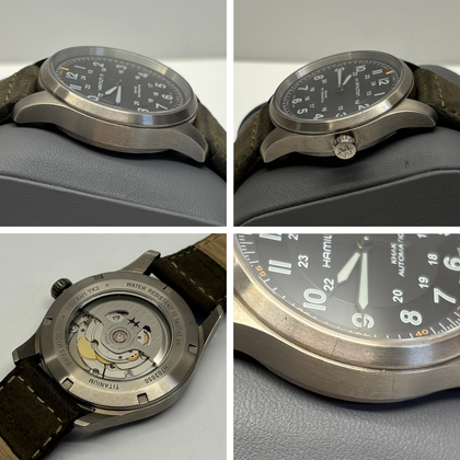 Hamilton Khaki Field H702050 Watch 38mm Titanium Boxed