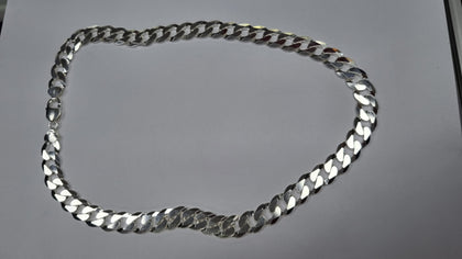 SILVER CURB CHAIN 22