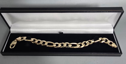 9ct Gold CHAIN LINK BRACELET 34.3G 8'' in Length