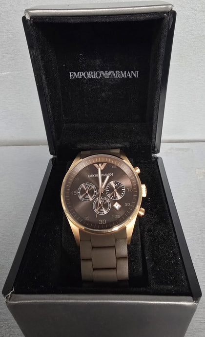 Emporio Armani Watch AR5890 Mens Brown Tazio Watch