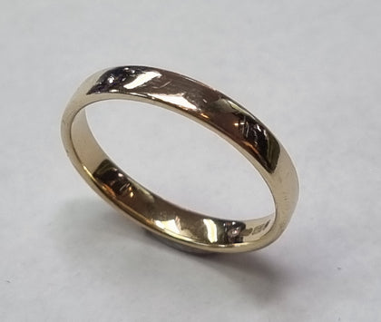 9ct Gold Wedding Band Size N