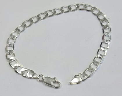 Silver Curb Bracelet 7.5