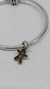 Pandora (ALE 925) Sterling Silver Bangle Bracelet With 2x Charms (Gingerbread Man & Hexagon) - Boxed