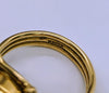 750 HALLMARKED 18CT, YELLOW GOLD, RING WITH LARGE STONE, SIZE:P/7.5, 10.0G, BOXED