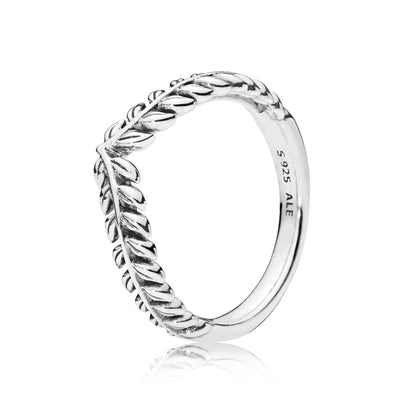 Pandora Wheat Grains Wishbone Ring - Sterling Silver - Size-P