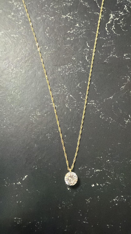 14ct yellow gold pendant & chain