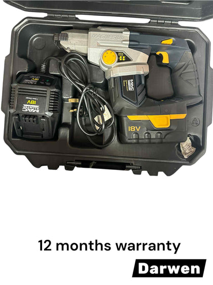 Mac Allister 18v cordless nailer with battery and charger