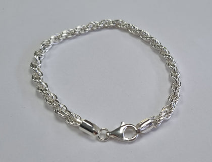 SILVER ROPE BRACELET 925 8.5