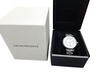 EMPRORIO ARMANI AR-1908 MOTHER OF PEARL CRYSTAL DIAL LADIES WATCH WITH STAINLESS STEEL STRAP