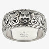 Gucci Mens Sterling Silver Gatto Feline Motif Ring