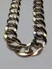 9ct gold large flat curb bracelet