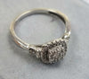 9ct White Gold Diaamond Ring Size M1/2