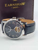 Thomas Earnshaw Longitude Heritage Black Men's Automatic Skeleton Watch – Black Dial – Leather Strap – Boxed