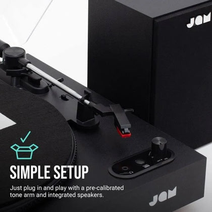 Jam Sound System Black Turntable & Speakers