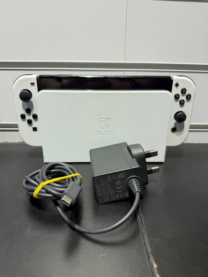 Switch Console, 64GB OLED + White Joy-Con, Unboxed