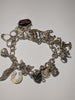Vintage Silver Charm Bracelet With Charms