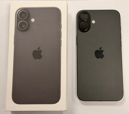 iphone 16 plus black 128gb 100% battery boxed