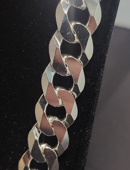 925 Silver Curb Link Chain - 28