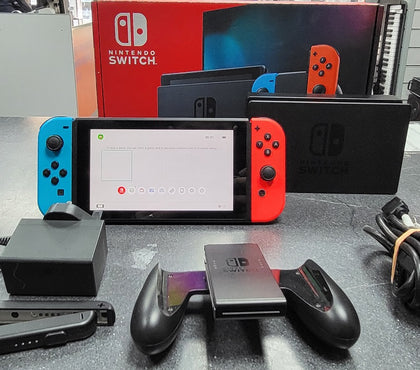 Nintendo Switch Console - 32GB + Neon Red/Blue Joy-Con - Boxed