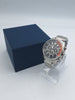 Citizen mens eco-drive black/orange chronograph stainless steel watch BOXED