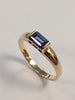 9ct Ring With Lilac Stone Size  N 1/2