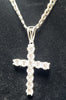 925 - Silver curb chain with cross - 23.84g - 24"