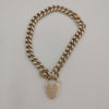 9K(375) Hallmarked and Tested 14.6G Gold Bracelet with Love Heart Clasp