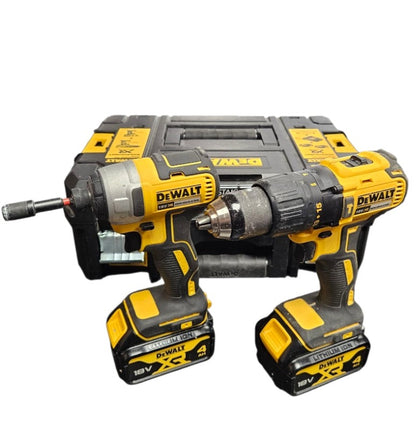 DeWalt Drill & Driver Set (DCD778 & DCF787) with Batteries and Charger - Boxed