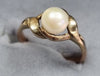 9ct gold ring with Pearl - Size O