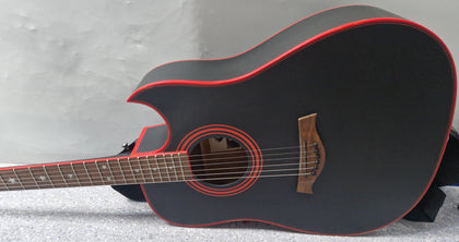 Lindo LDG-46 Matte Black Widow Acoustic Guitar (collection only)