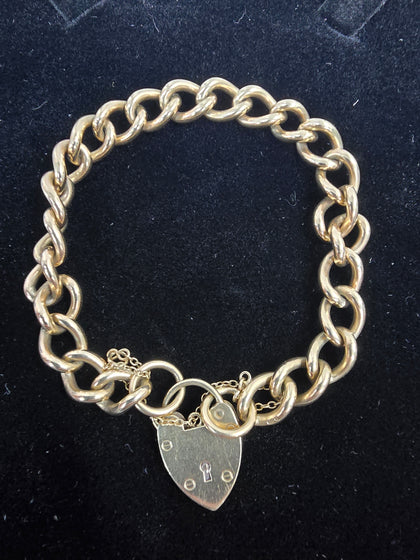 9ct GOLD BRACELET 375 26.4G 7'' IN LENGTH