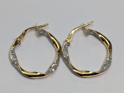 9ct Gold Glitter Earrings
