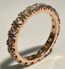 Pandora 14k Rose Gold-Plated Sparkling Row Eternity Ring Size Q 1/2