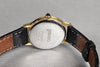 Seiko Watches Gold Finish Ladies Watch on Black Leather Strap SFQ830P1