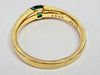 18ct yellow gold green & diamond K 1/2