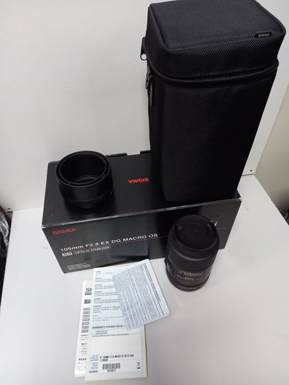 Sigma Macro 105mm F2.8 Ex DG OS HSM (Nikon) Lens.